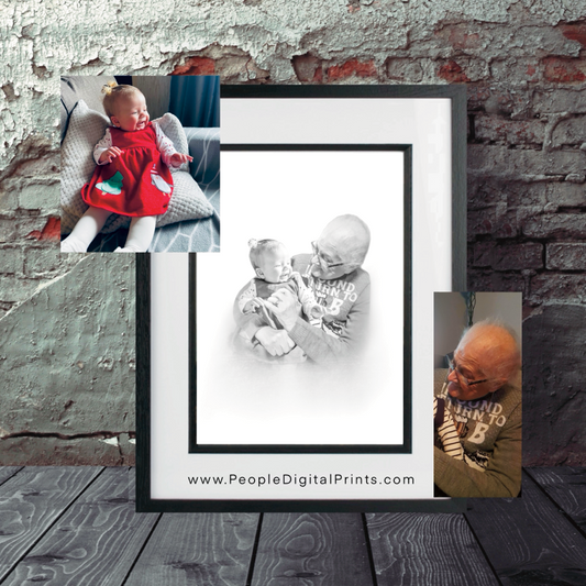 Merged photo, add a deceased loved one to a photo, photo edit, gift for mum, sentimental gift idea 